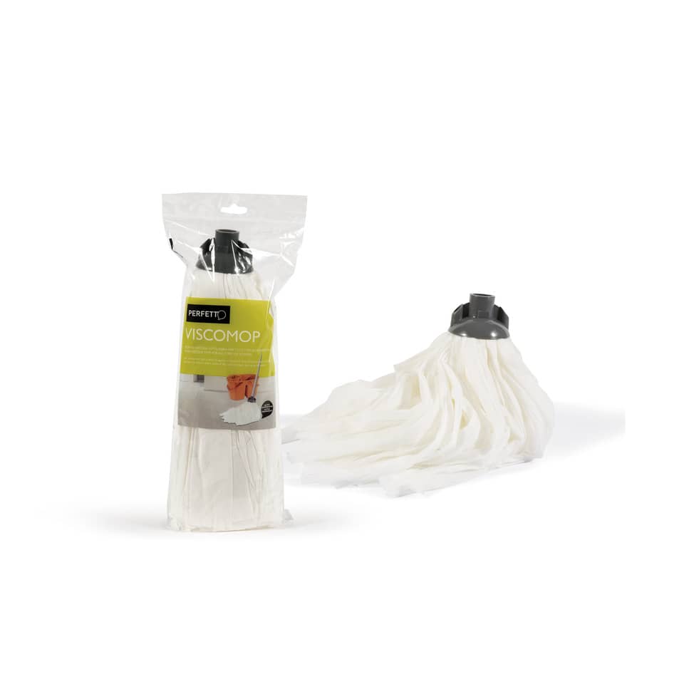 Mop in viscosa Perfetto Factory 160 g bianco / coccia grigia