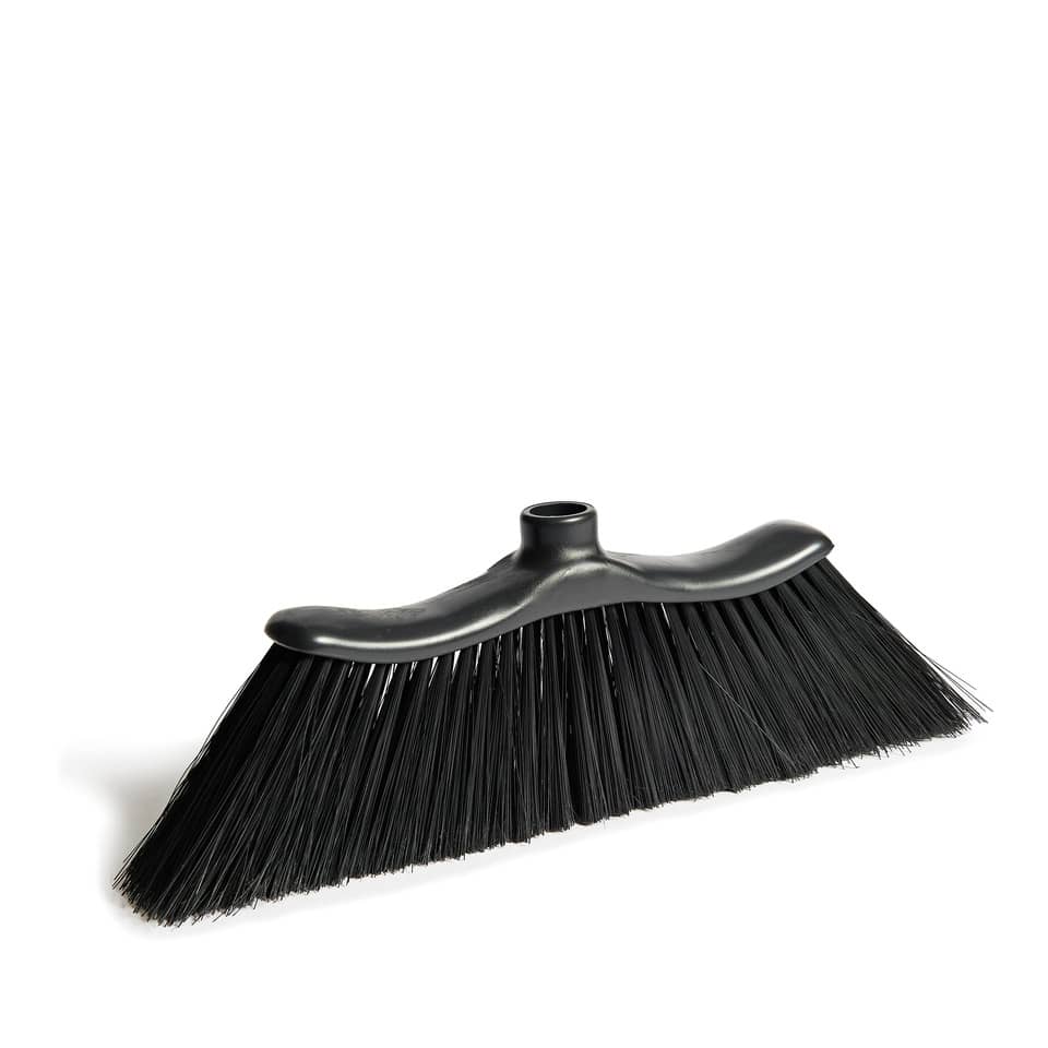 Scopa per interni ed esterni Perfetto Factory Onda 37x4x12 cm coccia nera / setole nere