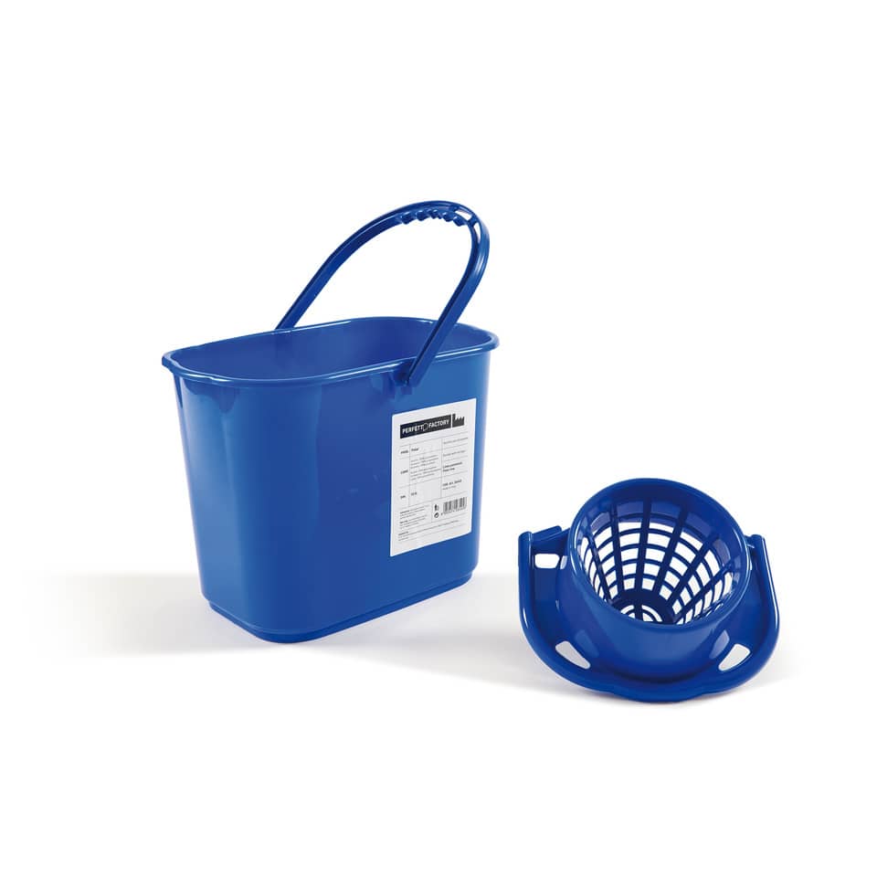 Secchio Perfetto Factory Polar con strizzatore - 15 L blu