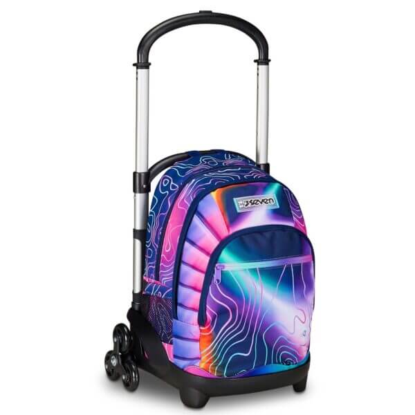 Zaino Trolley Flex 3 Ruote Mapset Girl – Zaino Scuola