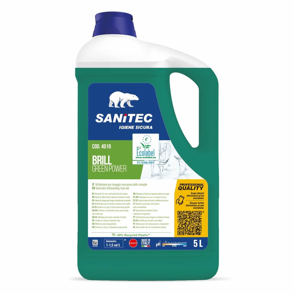 Additivo brillantante lavastoviglie Green Power Sanitec 5,5 kg