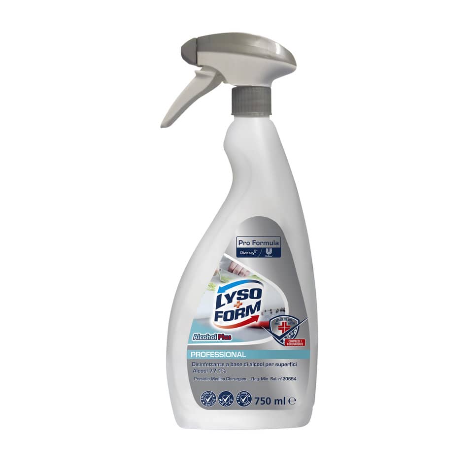 Disinfettante multiuso Lysoform Alcohol Plus Professional - 750 ml spray