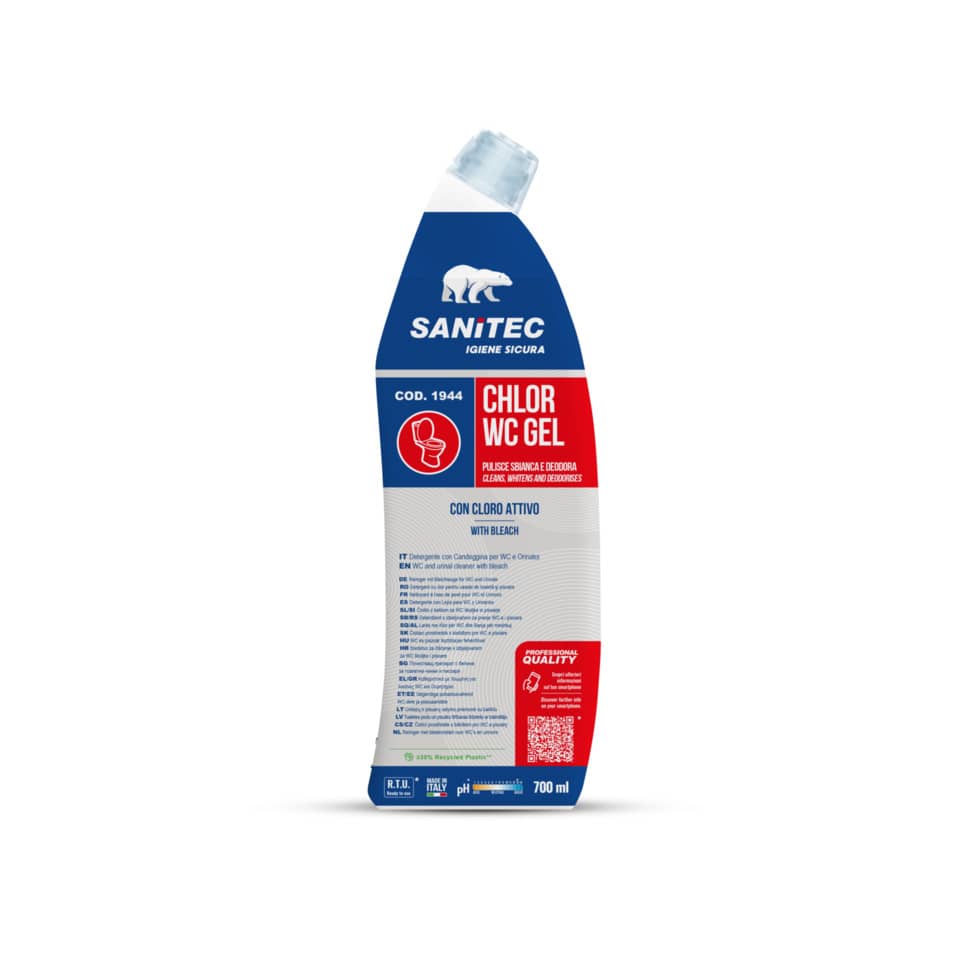 Detergente con candeggina Sanitec WC e orinatoi - 700 ml