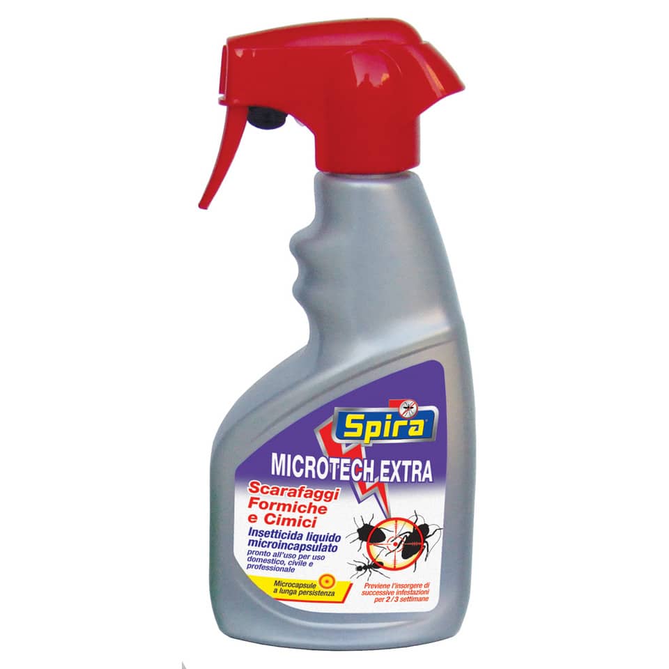 Insetticida per scarafaggi, formiche e cimici Microtech Extra Spira 400 ml