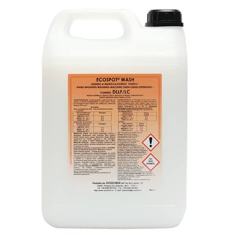 ECOSPOT® WASH detersivo liquido per bucato a mano e lavatrice FIORITO DLLF/LC Ecochem 5 L