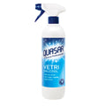Detergente per vetri in spray Quasar con alcool in flacone da 580 ml