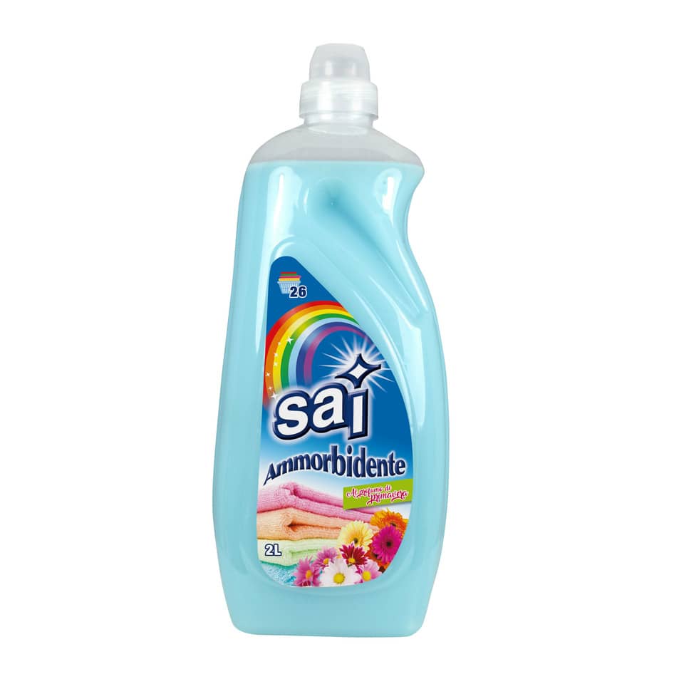 Ammorbidente SAI al profumo di Fiori di Primavera per lavaggi a mano e lavatrice - formato 2 litri