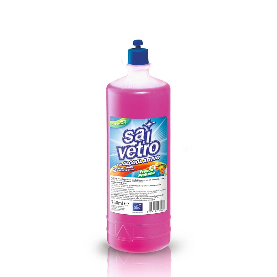 Detergente vetri con alcool attivo SAI 0,75 L