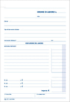 Blocco Rapporto Intervento Lavoro a Domicilio A5 - 50x2 Copie in Carta Chimica