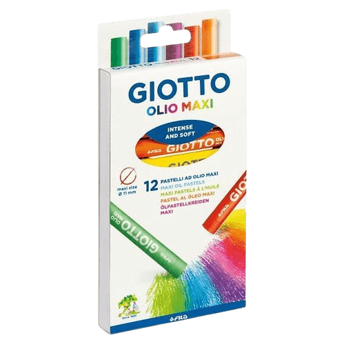 Pastelli a olio Giotto – 12 colori – astuccio appendibile