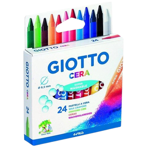 Pastelli a cera Giotto – 24 colori assortiti – astuccio appendibile