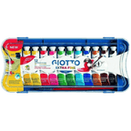 Astuccio Giotto Colori a Tempera – 12 tubetti assortiti da 12 ml
