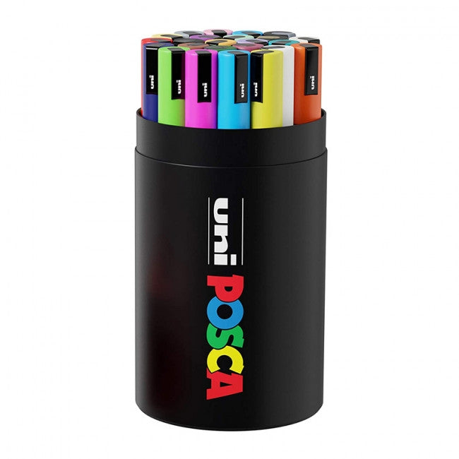 Pennarelli Uni Posca Medio 18 pennarelli PC5 Gift Box