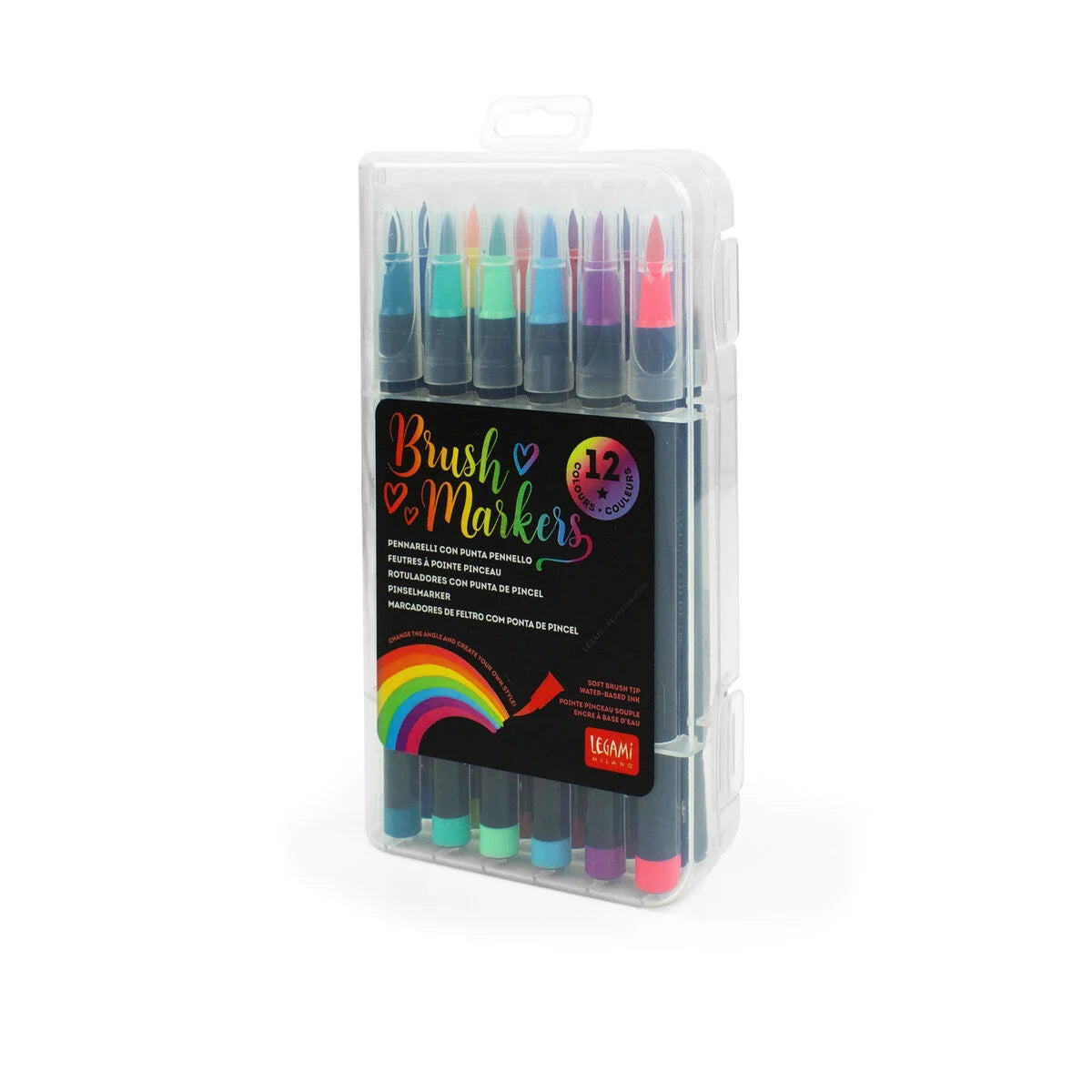 Set di 12 Pennarelli Brush Markers - Bright Colours - Legami