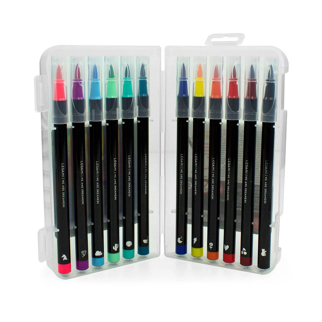 Set di 12 Pennarelli Brush Markers - Bright Colours - Legami