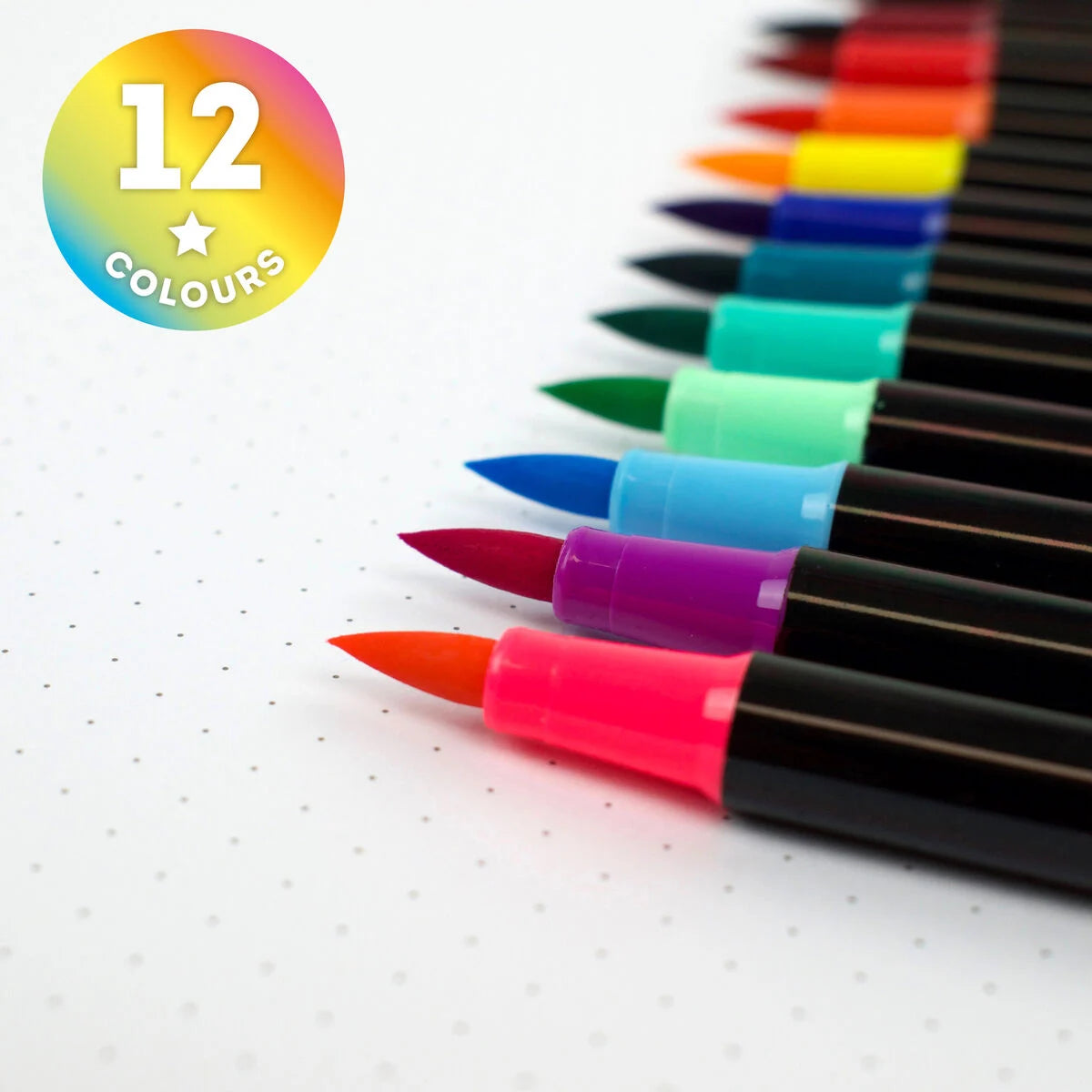 Set di 12 Pennarelli Brush Markers - Bright Colours - Legami