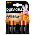 Batterie Alcaline Duracell Plus Power Boost – AA 1500 mAh – 4 Pezzi (MN1500)