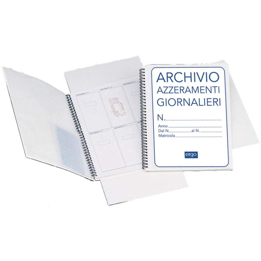 Cartella Raccoglitore per Azzeramenti Giornalieri - Registro Chiusure Fiscali e Scontrini