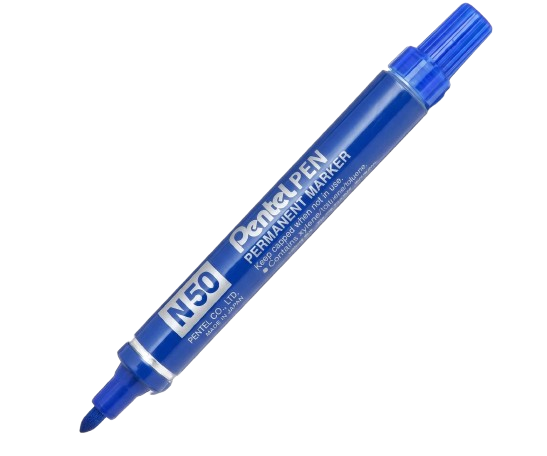 Set 3 Marcatori Permanenti Pentel Pen N50 - Punta Tonda - Tratto 1.5mm