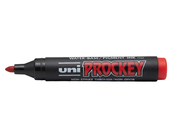 Marcatore Permanente Uni-ball Prockey PM-122R - Punta Tonda 1.2-1.8 mm