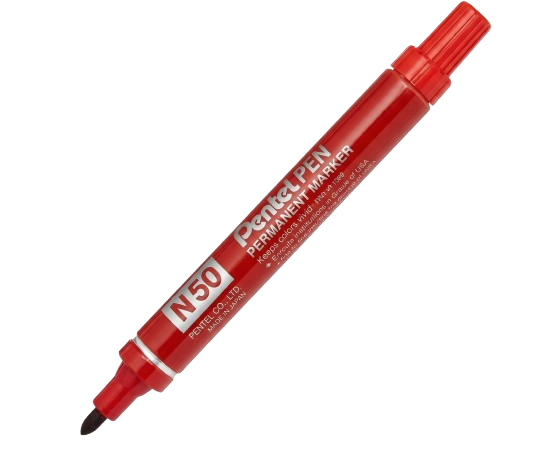 Set 3 Marcatori Permanenti Pentel Pen N50 - Punta Tonda - Tratto 1.5mm