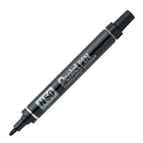 Set 3 Marcatori Permanenti Pentel Pen N50 - Punta Tonda - Tratto 1.5mm