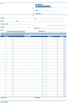 Set 5 Blocchi Copia Commissione A4 - 50x2 Copie in Carta Chimica Autoricalcante