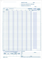 Set 5 Registri Corrispettivi A4 - 12 Fogli in 2 Copie Autoricalcanti - Carta Chimica