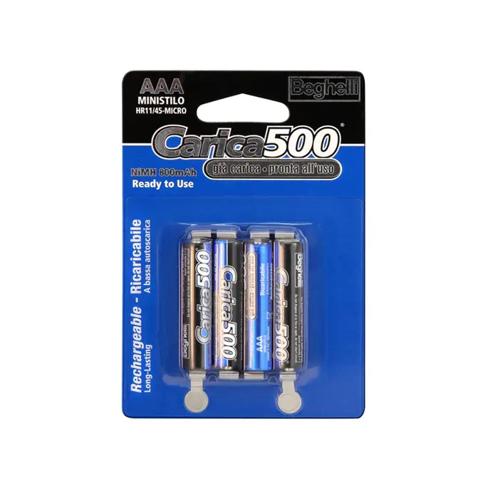 Batterie Ricaricabili Beghelli Ministilo AAA 800 mAh – 4 Pezzi