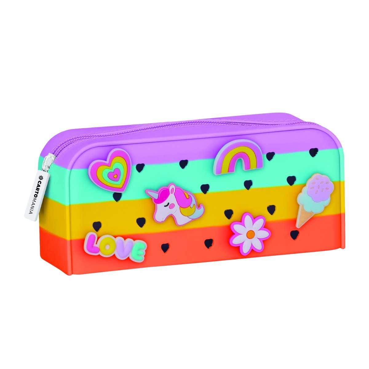 Astuccio Bustina con Patch in Silicone - Collezione Cartorama, Resistente e Lavabile