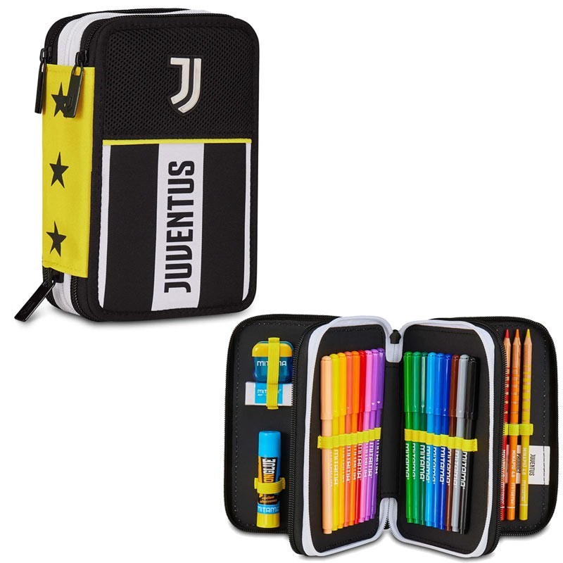 Astuccio 3 Zip Juventus "Magic Goal" Ufficiale Seven - Completo di 45 Pezzi - Cod. 30B602504