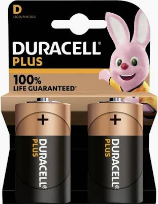 Batterie Duracell Plus D – MN1300 – 2 Pezzi