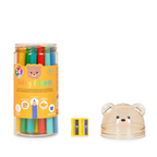 Set 24 Matite Colorate Teddy Friends con Temperamatite - Legami