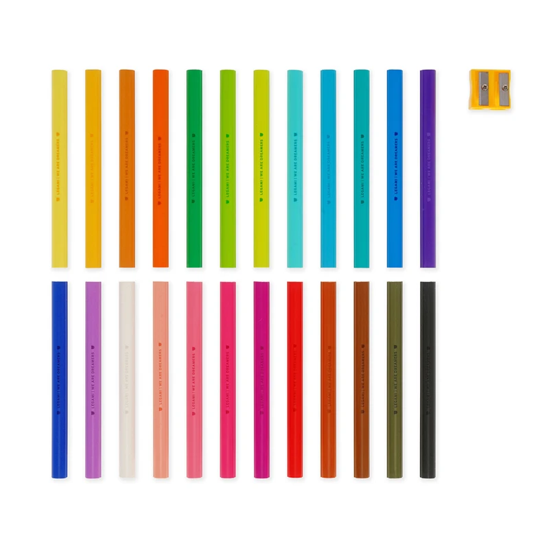 Set 24 Matite Colorate Teddy Friends con Temperamatite - Legami