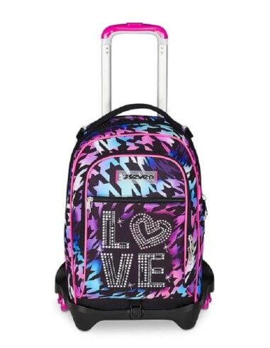 Seven Zaino Trolley 3 Ruote Glow Love 34 LT con Cross-Over System